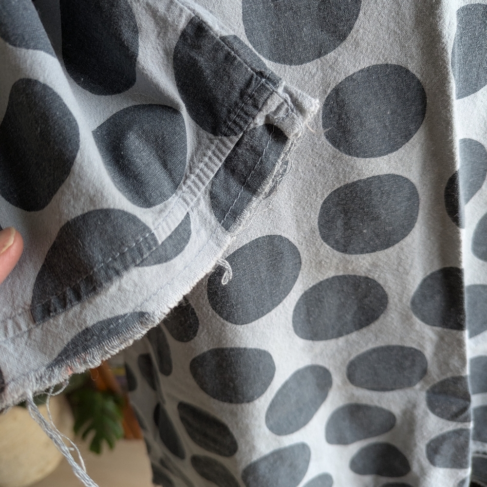 Gray Polka Dot Fabric